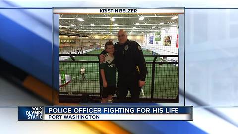 A Port Washington police officer is raising awareness while waiting for an organ transplant