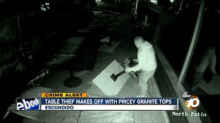 Table thief makes off with pricey granite tops