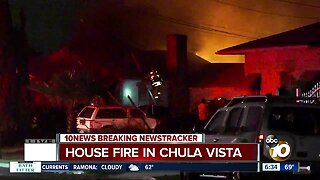 Flames rip through home in Chula Vista