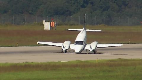 Airplane Suffers Front Wheel Malfunction, Lands On Propellers
