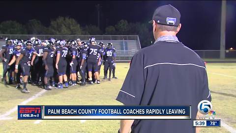 Palm Beach County football coaches are rapidly leaving