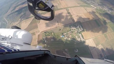 Extreme helicopter skydives captured on camera