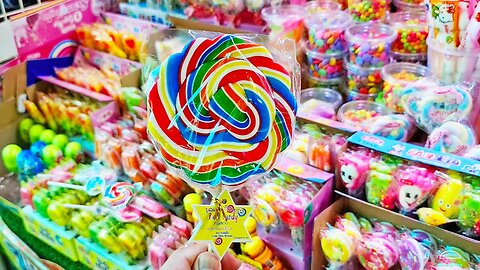 The amazing colorful candy street food shop | Thailand Street Food Bangkok