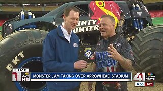 Monster trucks take the field at Arrowhead this weekend