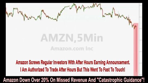 Dominos Are Falling Fast! Amazon Implodes Over 20% On Missed Revenue And "Catastrophic Guidance"!