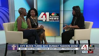City block turns into runway fashion show