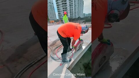 Cutting a second floor parking garage