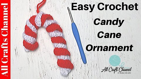Easy Crochet Candy Cane Ornament