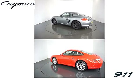 Porsche Cayman VS Porsche 911 360 Design Comparison Side by Side #porsche #911 #porsche cayman
