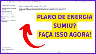 OS SEUS PLANOS DE ENERGIA SUMIRAM? VEJA COMO CRIÁ-LOS NOVAMENTE!