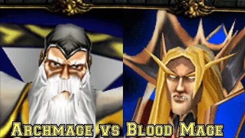 Warcraft 3 Battle: 20 Archmage vs 20 Blood Mage