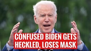 Humiliation: Completely Lost Biden Gets Yelled At By Protesters At His Own Event, Loses Mask