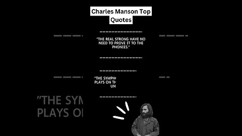 Charles Manson Quotes! #quotes #crime #truecrime #criminal #charlesmanson #shorts #horrorshorts