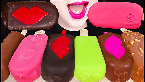 Asmr Lips Ice Cream | Asmr ice cream chocolate | asmr crunchy