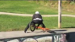 Bike trick ends in twisted ankle
