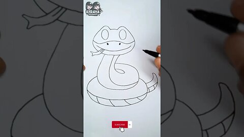 Very Easy❗ Drawing Snake Shorts 🐍 || How To Draw a Snake || #easy #drawing #shorts #video