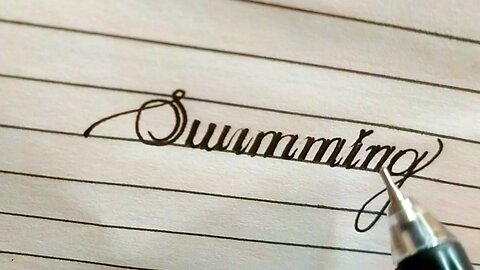 How to write Swimming in English #handwriting #calligraphy #handletter #viralvideo #art