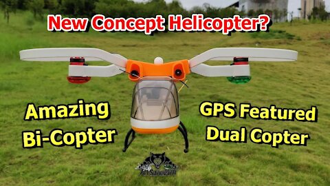 Bi copter GPS Dual Rotor Drone Dual Copter Avatar Scorpion Concept