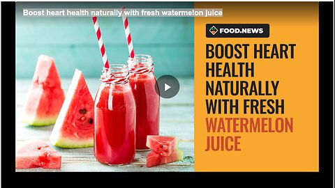 Boost heart health naturally with fresh watermelon juice
