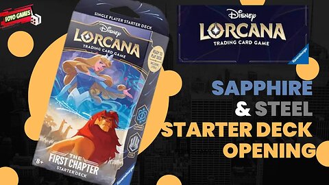 Disney Lorcana - Blue Sapphire & Gray Steel Starter Deck + Pack - Flippin Thru the Cards