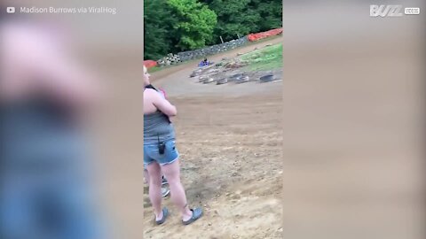 Girl off to a bad start in first go-kart race