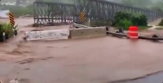 Bridge Washes Away In Puerto Rico From Hurricane Fiona