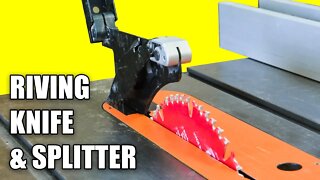 Table Saw Riving Knife / Splitter Set-up and Alignment. Prevent Table Saw Kickback.