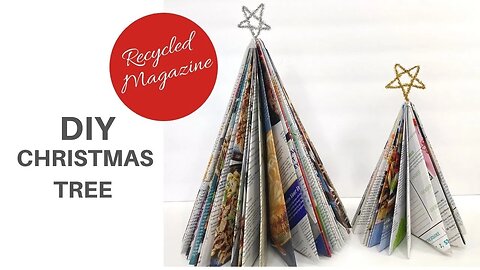 DIY Recycled Magazine Christmas Tree