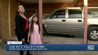 Car crashes into home after shooting, family forced to find new place to live