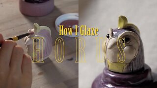 How I glaze my Horus Sculpture - Process - Pottery Vlog