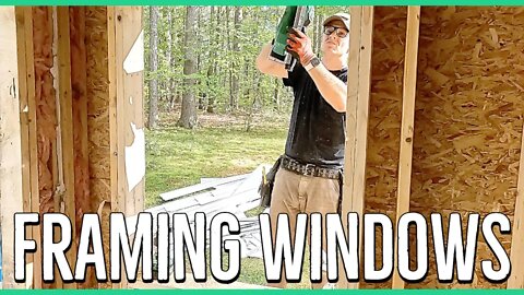 Transforming a Garage into a Living Space ||Framing Windows||