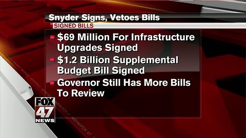 A look at lame-duck bills that Snyder signed, vetoed