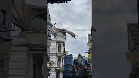 Gringotts dragon from the side