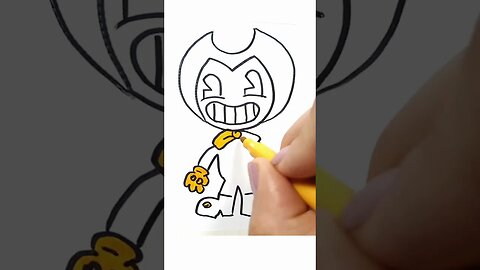 How to draw and paint Bendy and the Ink Machine #shorts