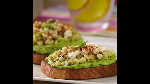 Avocado and White Corn Toast