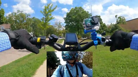 eAHORA X5 E-BIKE : DUAL ACTION CAMS : GOPRO + DRAGONTOUCH : CHICAGO RIDE : 4K POV