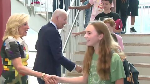 Biden Coughs Into His Hand, Then Goes Right Back To Shaking Hands With Back-To-School Students In DC