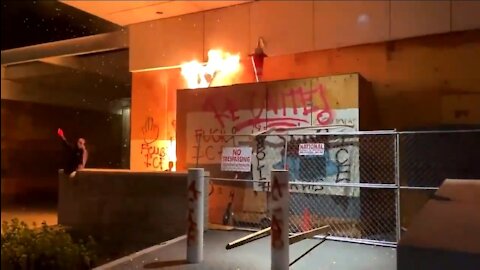 Antifa Sets Fire To ICE Facility With Officers Inside