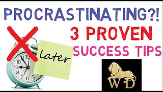 THREE TIPS TO OVERCOME PROCRASTINATION || NO PRESSURE NO STRESS || MUST WATCH