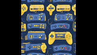 AI art: blue and yellow video games