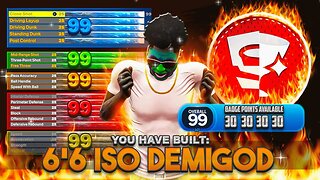 BEST ISO BUILD IN NBA 2K24 I 6'6 ISO DEMIGOD BUILD I Best Build in NBA 2K24