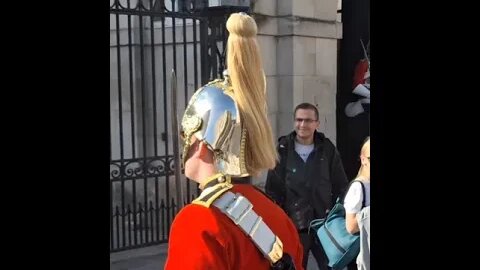 Make way tourist's obstruct his path #horseguardsparade