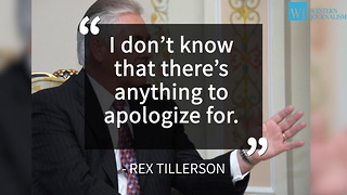 Tillerson: Trump Won’t Apologize For Sharing Intelligence With Russians