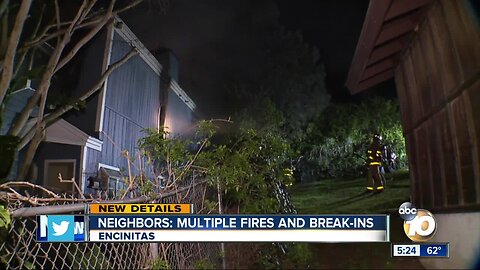 Encinitas fire kills one man, neighbors say there is an increase in crime, fires, homelessness