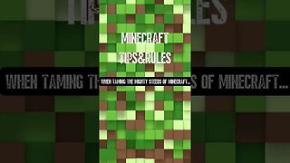 Minecraft tips and Rules |EP 22 | #shorts #minecraft #minecraftshorts #facts #short