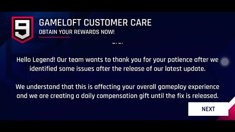 Claiming the 4th Daily Compensation Gifts | Asphalt 9: Legends