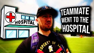 Teammate went to the Hospital! Football Game in Essen, American in Germany!