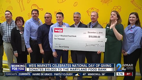 Weis Markets teams up with the Maryland Food Bank for Giving Tuesday