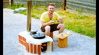 Outdoor oven that you make yourself! Cool Firewood Stove ?