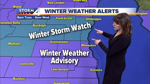 Winter Storm Watch issued for our northern counties Tuesday